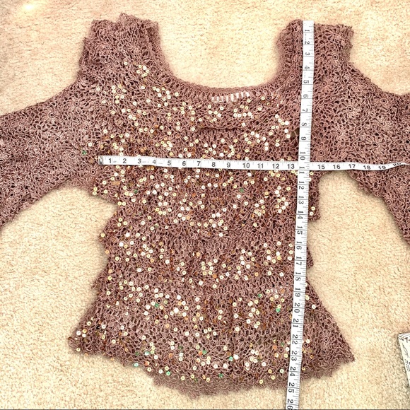 BOSTON PROPER Tiered Crocheted Top with Sequins—XS - Picture 16 of 16